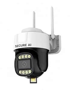 Buy Secure AI 4G/5G Sim Operate 4meghapixel HD Outdoor/Indoor Security ...