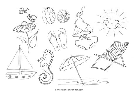 Summer Doodles: 27 Easy & Fun Drawing Ideas