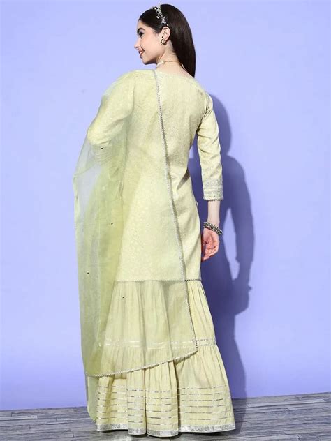 Buy Green Sharara Suits for Women Online at the Best Price | Libas