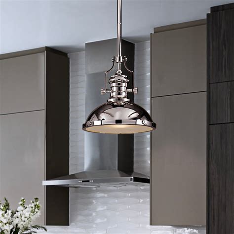 AloaDecor Lighting Polished Nickel Modern/Contemporary Frosted Glass ...