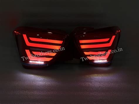 Grand i10 Red Glass Bmw Style Matrix Led Tail Lights - Car Projector ...