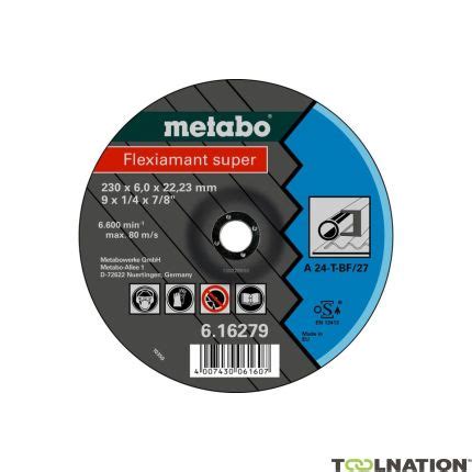 Metabo 616279000 Grinding disc Ø 230x6,0x22,2 steel Flexiamant super