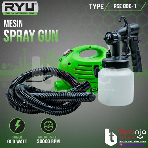 Jual RYU Alat Semprot Cat Listrik RSE 800-1 Mesin Spray Gun Elektrik ...