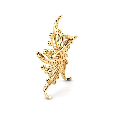 Order GLAMIRA Brooch Windrose in Round cut 0.695 Carat 14k Yellow Gold ...