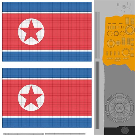 3D North Korean Flags - TurboSquid 2205877