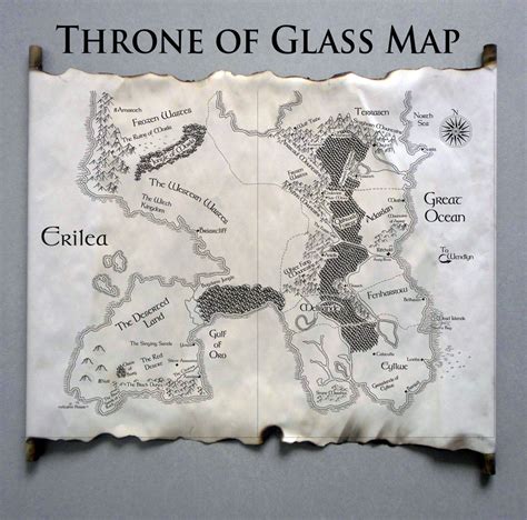 Map of Erilea, Map of the World of Throne of Glass, Sarah J. Maas ...