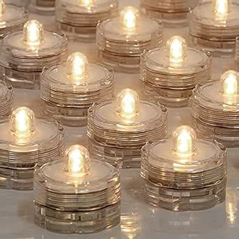 Buy SHYMERY Submersible LED Lights,24 Pack Flameless Underwater Tea ...