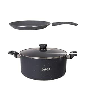 Buy Nolta Granite Series Biriyani Pot (22 cm) & Fry Pan (24 cm ...