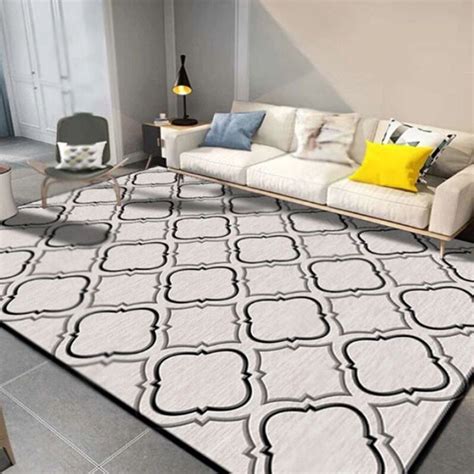 Beige and Black Color Modern Design Wool Area Rug-bisha-rugs – Bisha Decor