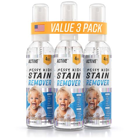 Snapklik.com : Messy Kids Stain Remover Spray - 3 Pack 4oz Laundry Spot ...