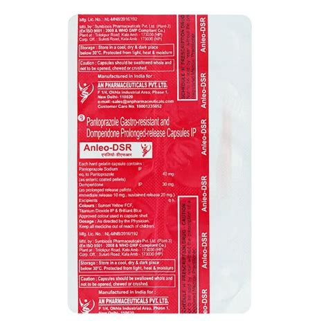 Buy Anleo DSR Capsule online | Uses, Side Effects, Price and ...
