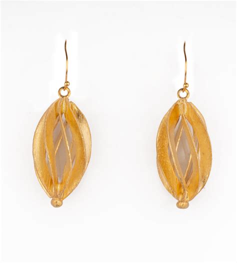 925 Sterling Silver Gold Plated Danglers – Neeta Boochra Jewellery