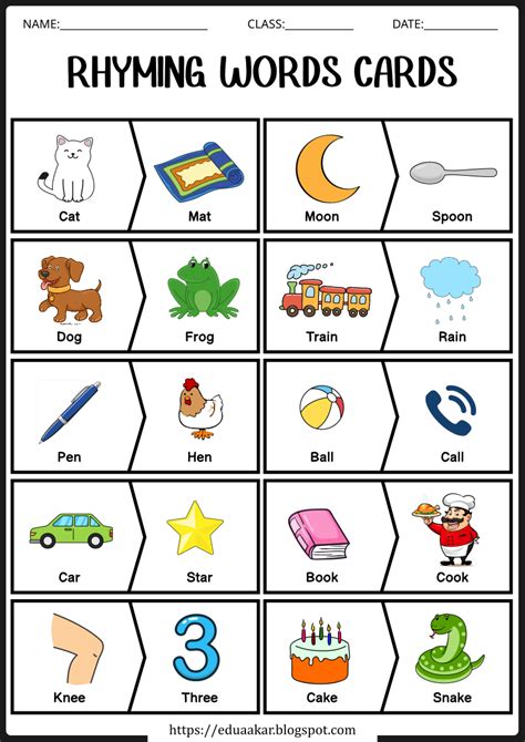 Fun Rhyming Words Worksheets for Preschoolers in 2025 | Rhyming words ...