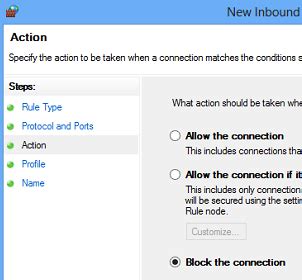 How to block and allow port in Windows Server