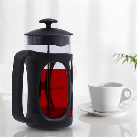 Buy WONDERCHEF French Press Black Glass Coffee Maker - 11 x 8.5 x 18 cm ...