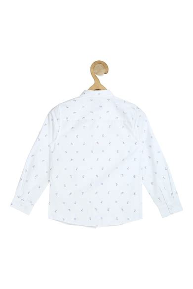 Buy Boys White Regular Fit Print Casual Shirt Online - 702979 | Allen Solly
