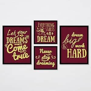 ARTELLY Motivational Quotes Wall Art Frames - Inspirational Quotes ...