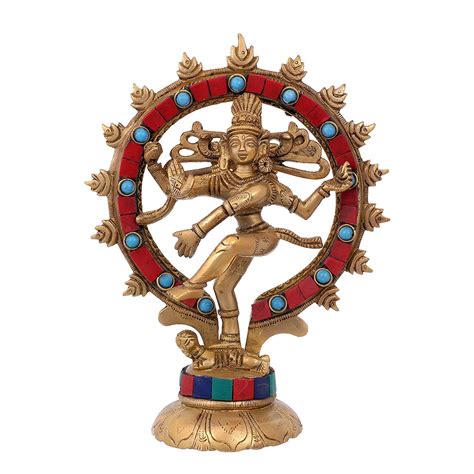 Dattatreya Dancing God Shiva Natraj Statue - Handcrafted Brass Figurine ...