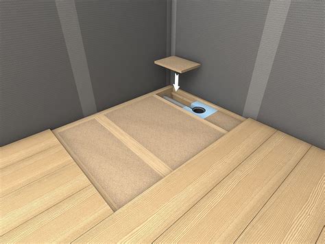 Linear drainage in suspended timber floors (integrated) - Fundo RioLigno