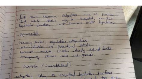Permissible vs. Excessive Delegation: SC Doctrine Analysis - Studocu