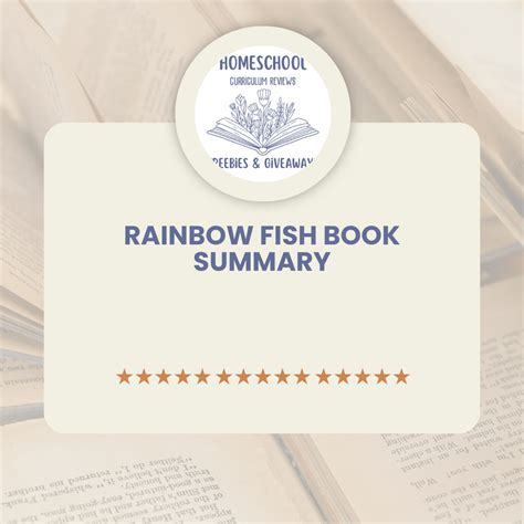 Rainbow Fish Book Summary by Marcus Pfister Children's Book Review ...