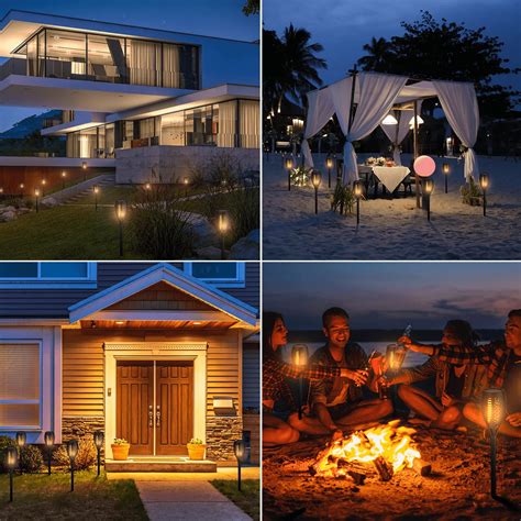 Buy Ruyilam Solar Lights Outdoor Garden, 4 Pack 33LED Waterproof Solar ...