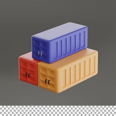 Cargo container 3d illustration | Premium PSD