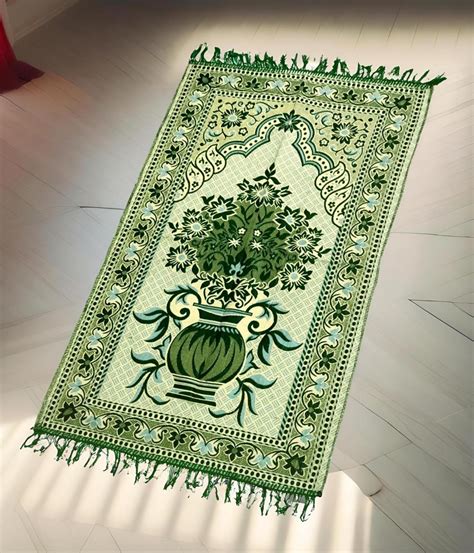 Buy Weavers Villa Prayer Mat/Aasan/Meditation Mat/Multipurpose Velvet ...