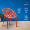 Buy Nilkamal Crystal Polypropylene Armless Chair (Bright Red) Online