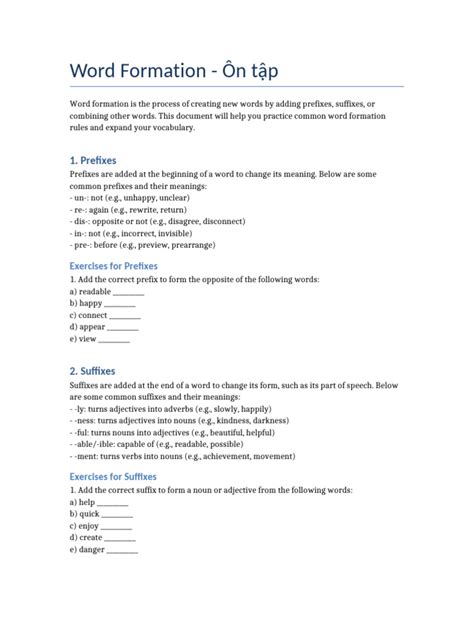 Word Formation Practice 的图像结果