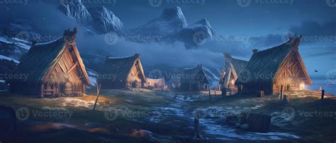 Viking Village Concept Art