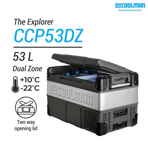 myCOOLMAN CCP53DZ The Explorer, 53 L - Dual Zone (ตู้เย็นแช่แข็งพกพา ...