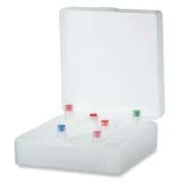 Polypropylene storage boxes with hinged lid for 100 (1.5 mL) tubes, 6 ...