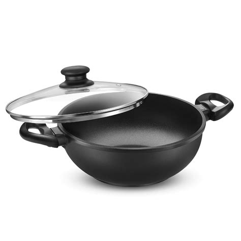 Buy Prestige Omega Die-Cast Plus Aluminium Non-Stick Kadai 24 Cm with ...