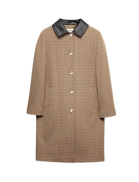 Buy Checked Collared Car Coat at Marks & Spencer