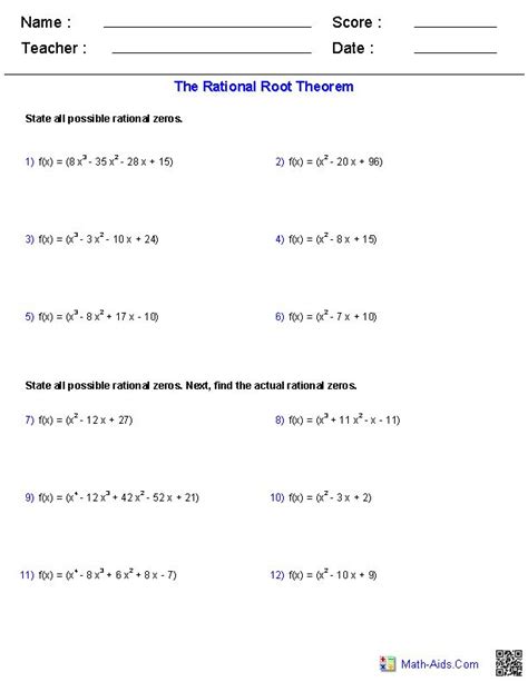 Factor Polynomials Using Rational Root Theorem 的图像结果