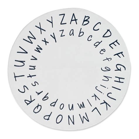 ABC Rug for Kids Room | 39 inch Round Alphabet Rug with Capital and ...
