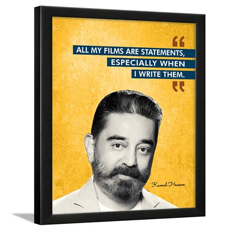 Chaka Chaundh - Kamal Haasan Quotes Frame Poster for Wall Decor