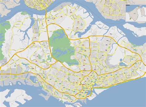 Maps of Singapore | Detailed map of Singapore in English | Tourist map of Singapore | Road map ...