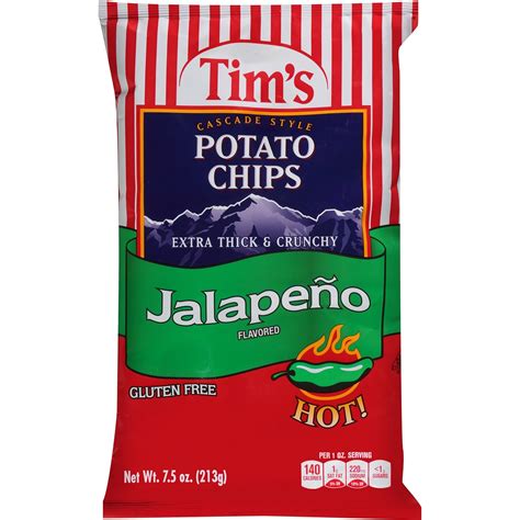 Amazon.com: Tim's Cascade Style Potato Chips, Jalapeno, 7.5 Ounce