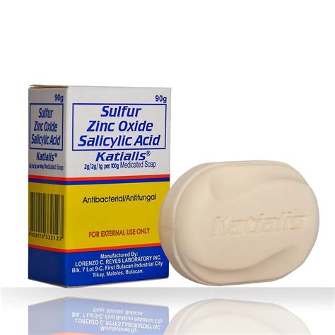 Buy KATIALIS SOAP Sulfur Zinc Oxide Salicylic Anti Fungal Anti ...