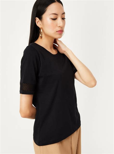 Buy Women Crochet Panel T-shirt Online at just Rs. 299.0 ...