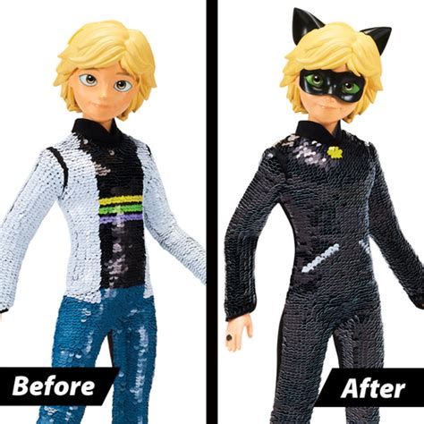 Buy Miraculous Ladybug Fashion Flip Cat Noir Transforms from Adrien to ...