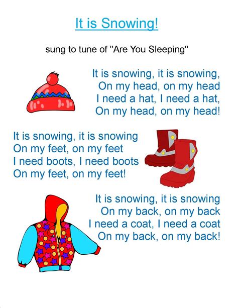 14 preschool songs and fingerplays for winter speech therapy – Artofit