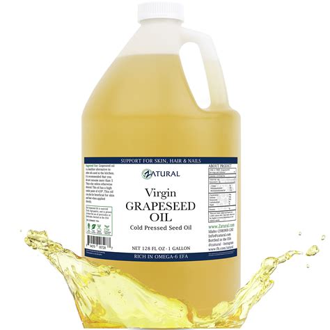 Zatural Grapeseed Oil - 100% Pure Cold Pressed - Organically Grown High ...