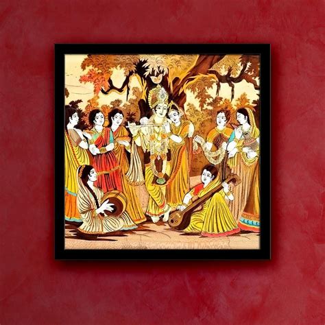 BOXD Goddess Radha & God Krishna Ji Painting Poster | UV Textured ...