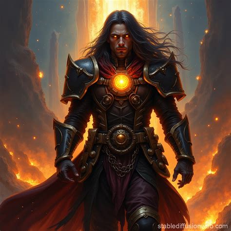 painting portrait full body grimdark pyromancer biomaner psyker male ...
