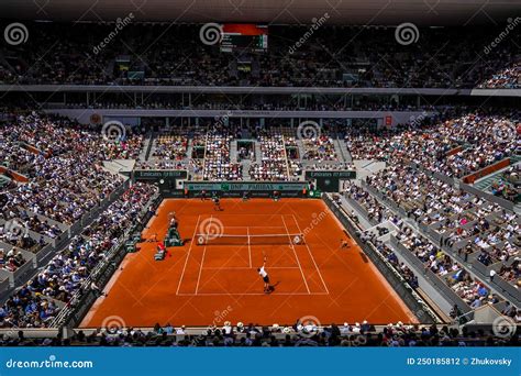 Court Philippe Chatrier at Le Stade Roland Garros during Round 4 Match ...