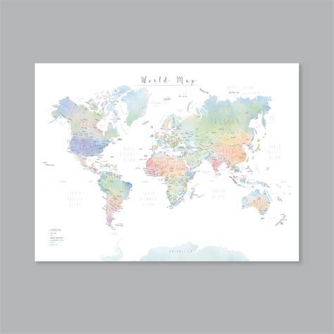 Wall World Map with Countries 的图像结果