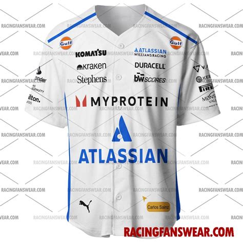 Carlos Sainz Formula One Racing 2025 Uniform Apparel Clothes Baseball ...